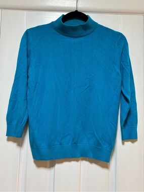 Diane Gilman Turquoise Turtleneck Sweater